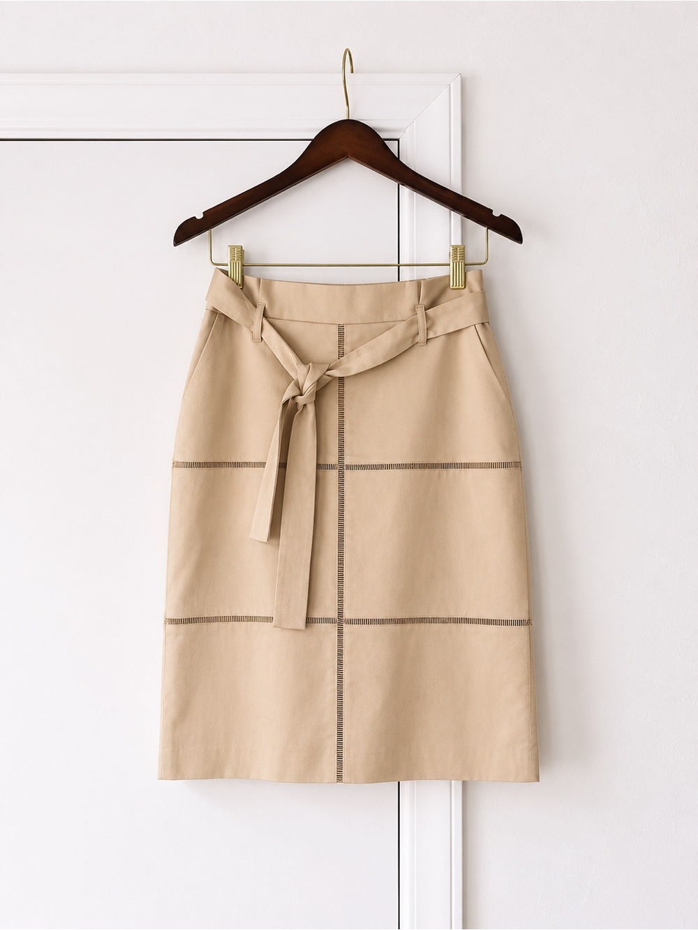 🧥Banana Republic Beige Pencil Skirt & Blazer Suit Set Size 4👩🏼💻 - Picture 5 of 7